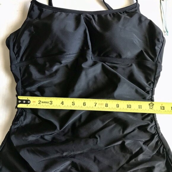Kona Sol‎ Women's XL (16) Full Coverage Shirred Front One Piece Swimsuit - Picture 7 of 9